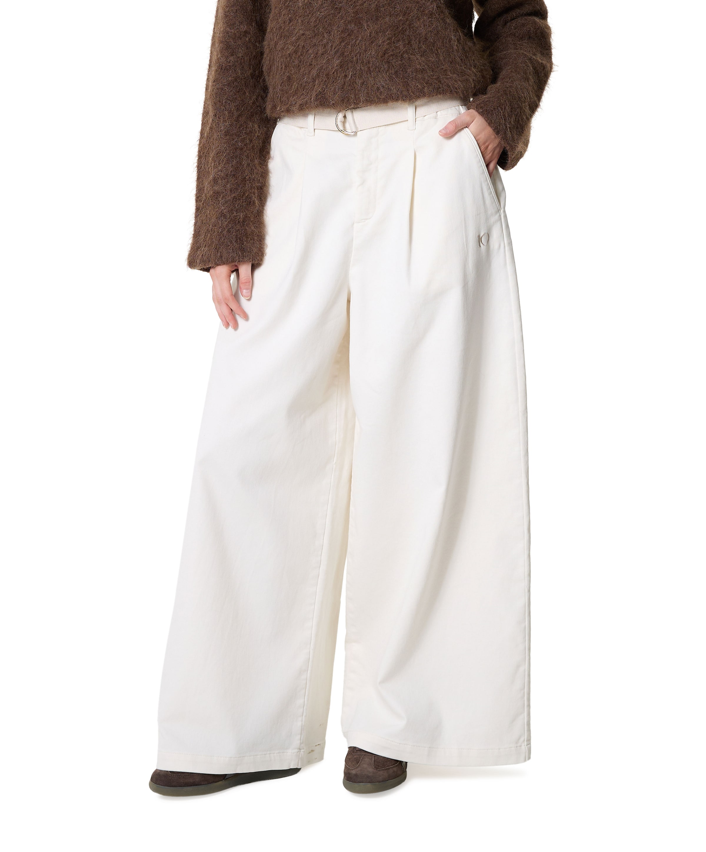 jog twill dames broek ecru