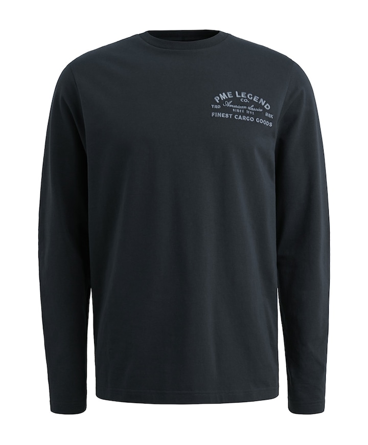 Heren longsleeve blauw