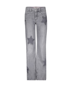 wide leg stars meisjes jeans grijs
