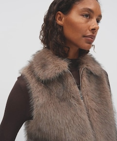 Dames gilet bruin