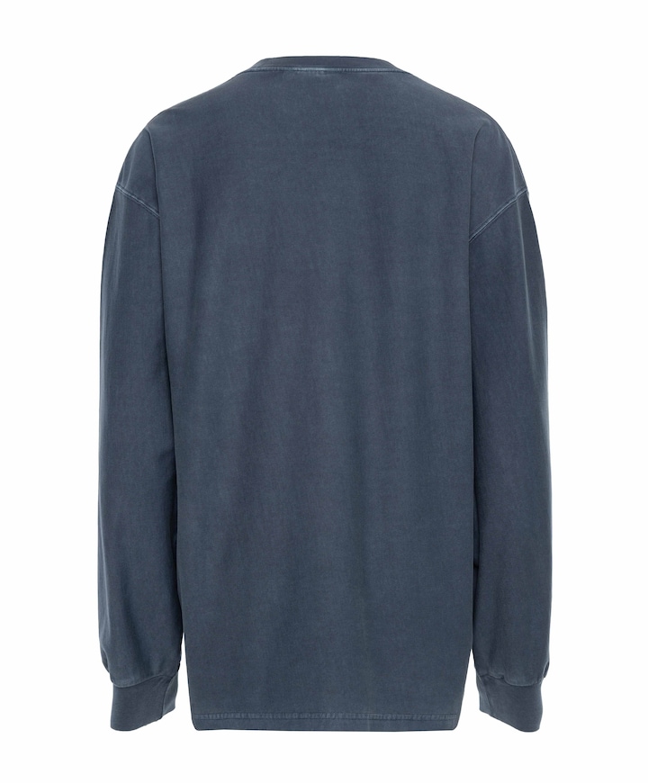 Heren longsleeve blauw