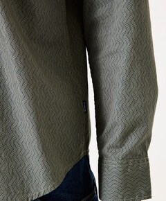 Heren overhemd lange mouw groen