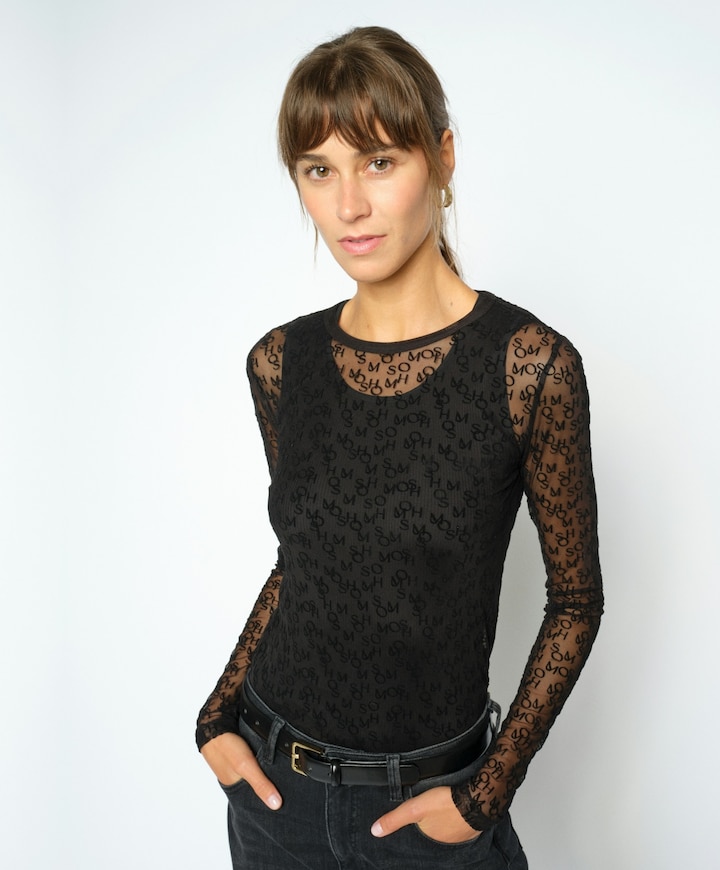 Dames top bruin
