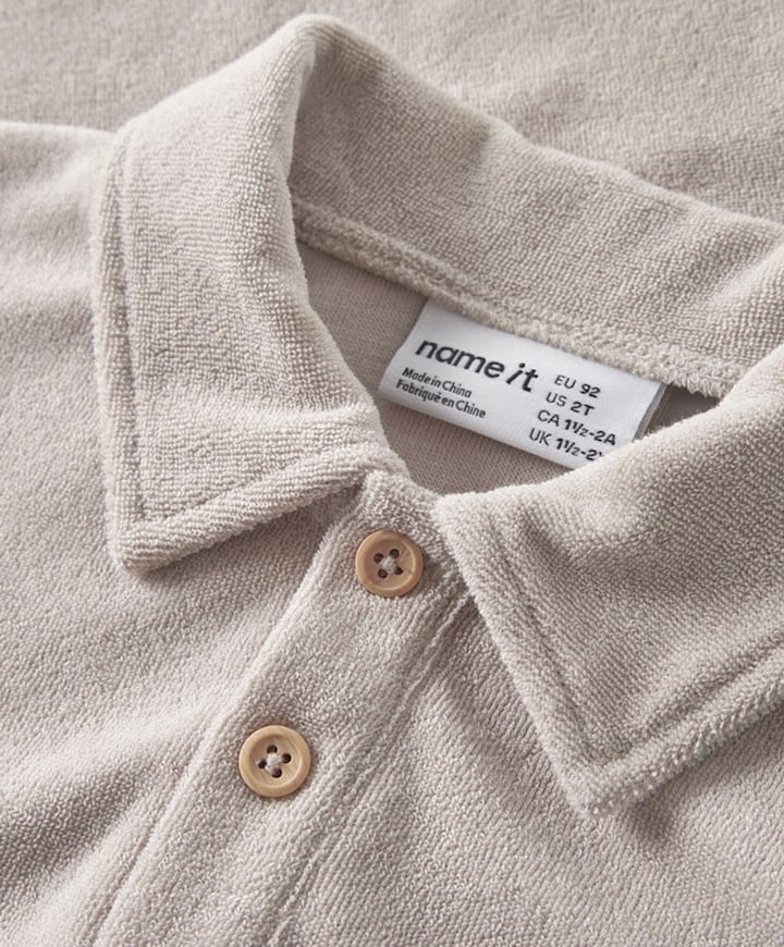 Jongens polo beige