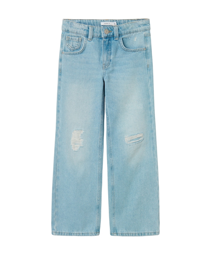 NKFROSE HW WIDE JEANS 1411-TE NOOS meisjes jeans blauw