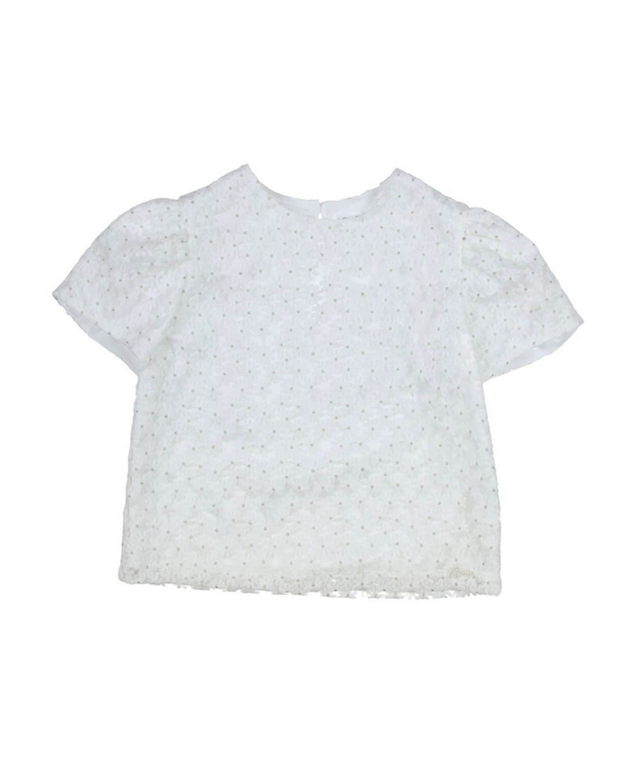 Blouse korte mouw ecru