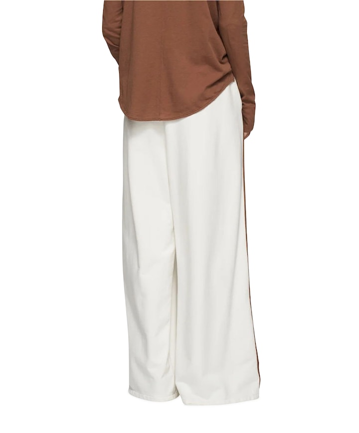 wide tape broek ecru