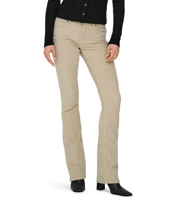 ONLMARY GLOBAL MID SWEETF CORD CC P dames broek beige