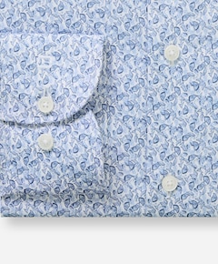 Heren overhemd lange mouw blauw