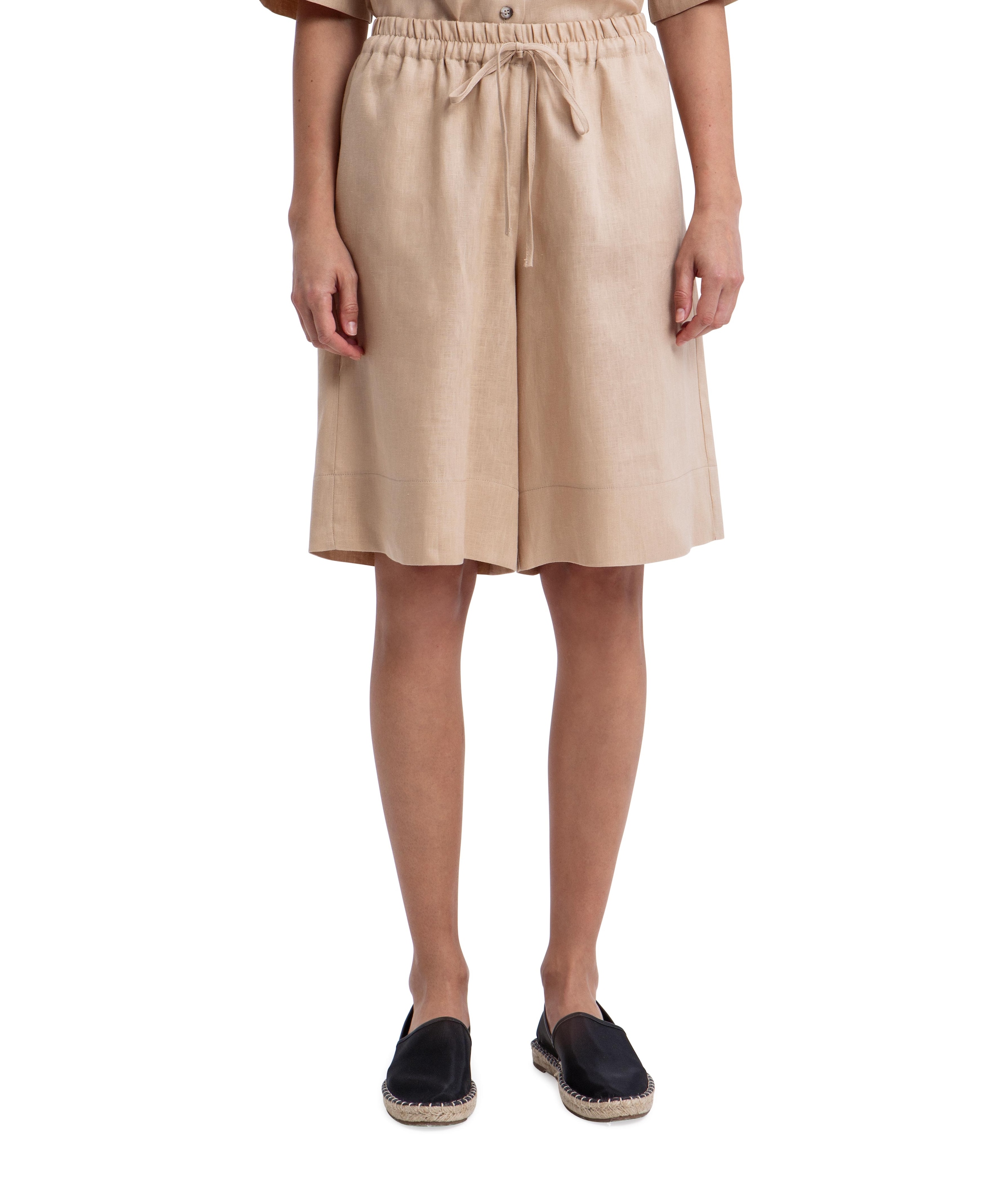 dames korte broek beige