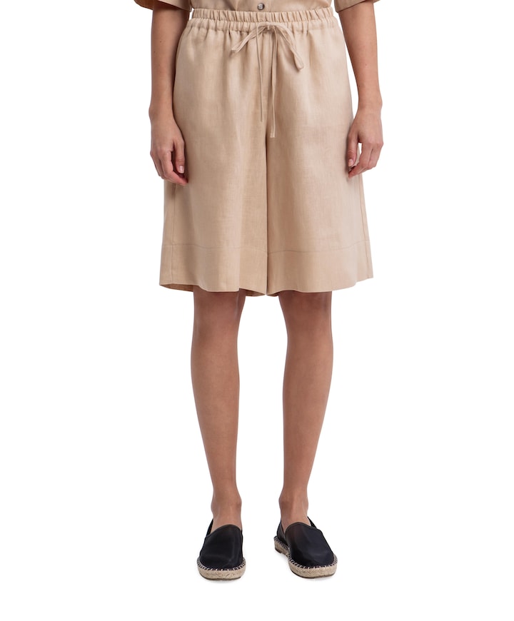 dames korte broek beige