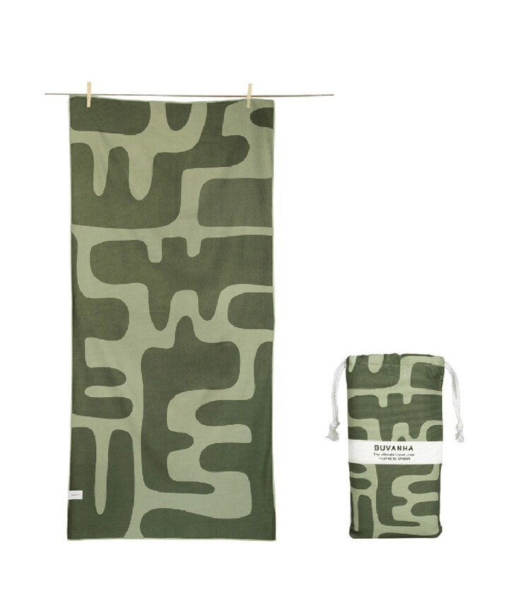 Badlaken large groen