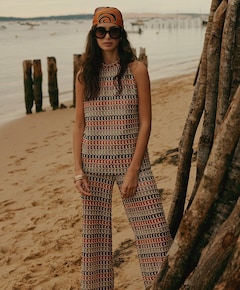 Crochet dames broek multicolor