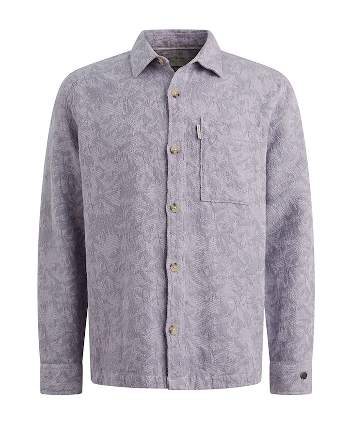 Heren overhemd lange mouw grijs