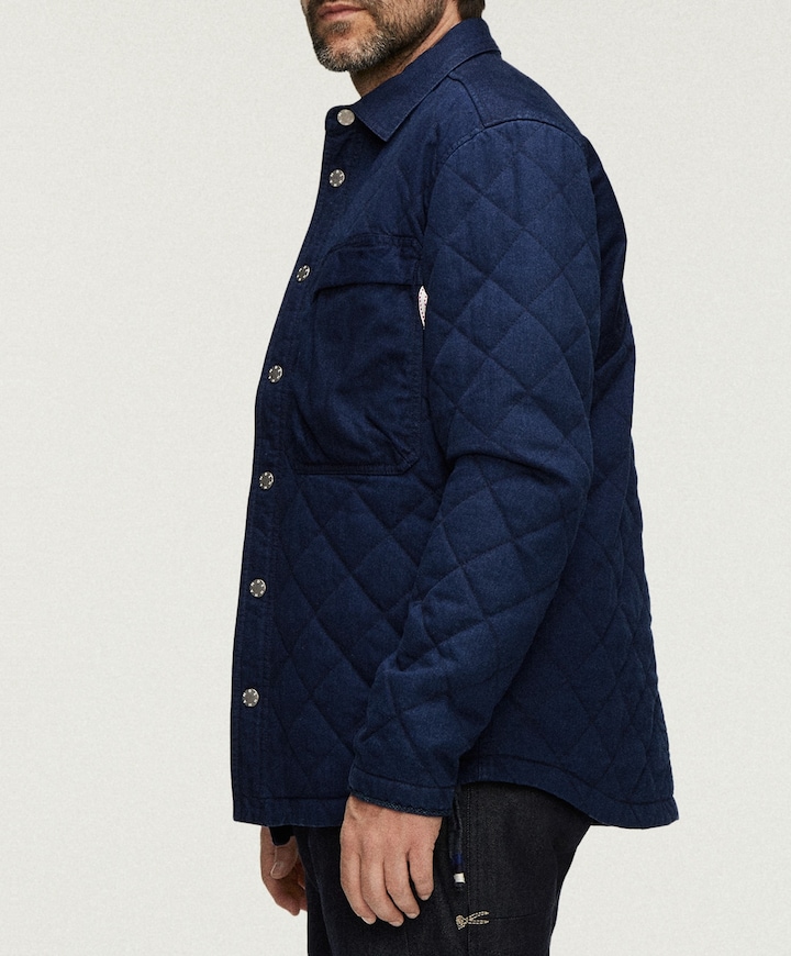 Heren overshirt blauw
