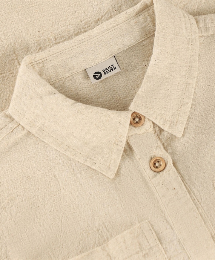 Jongens overhemd lange mouw beige