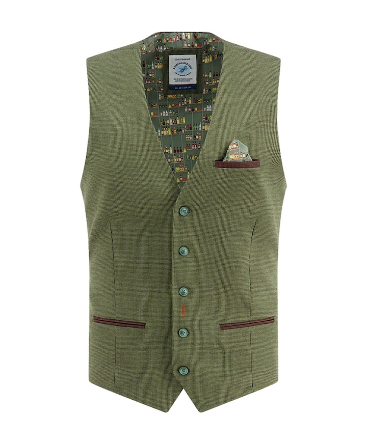 Heren gilet groen