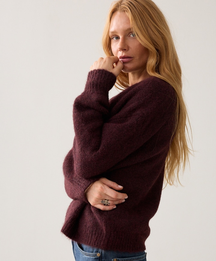 Dames vest bordeaux