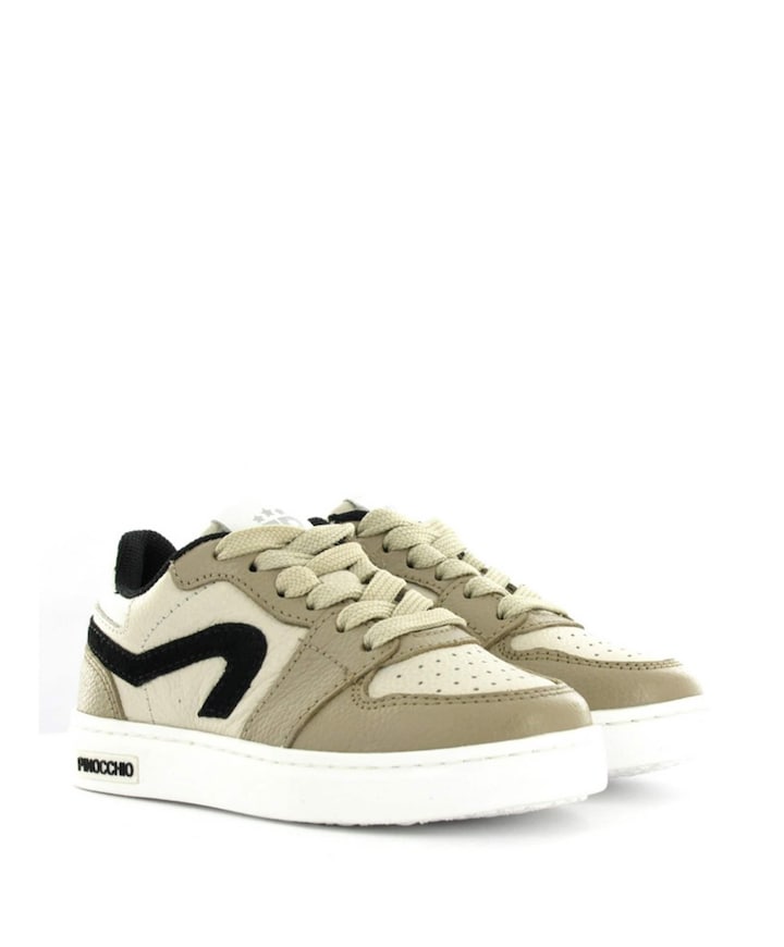 jongens veterschoenen beige
