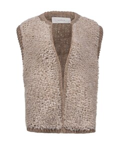 Dames gilet beige