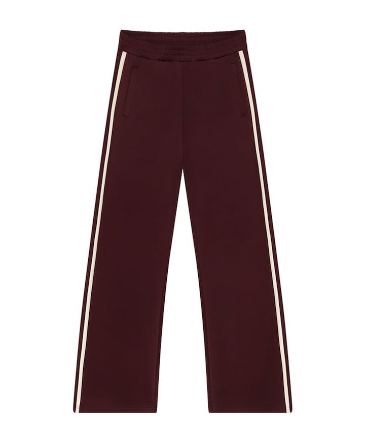 Wide Leg Tape meisjes broek bordeaux