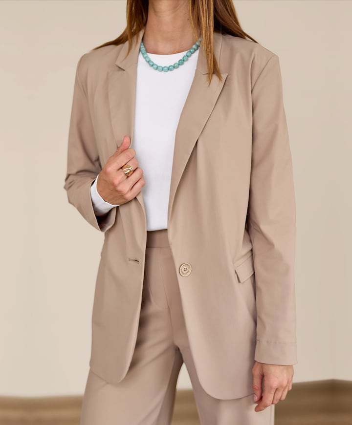 Dames blazer beige