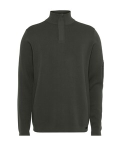Heren trui met rits groen