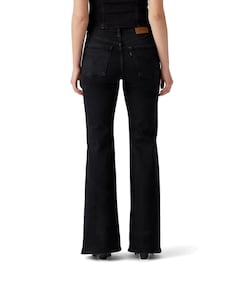 RIBCAGE FLARE H2'26 SLIGHT NIGHT STR dames jeans zwart