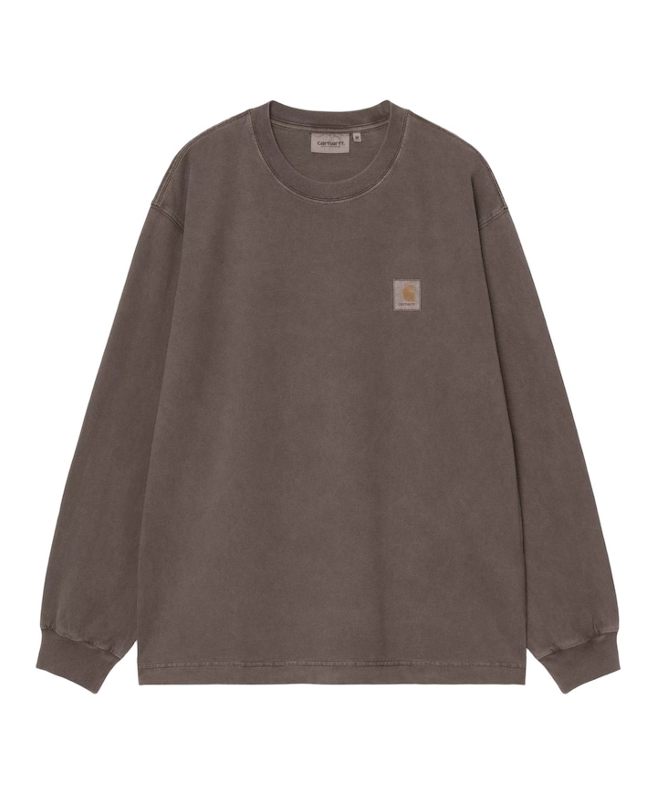 Heren longsleeve bruin