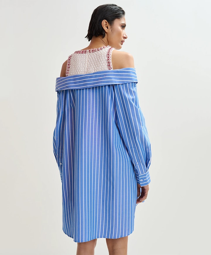 Dames jurk blauw