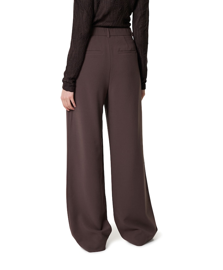 MSCHMacy Michelle HW Wide LONG dames broek bruin