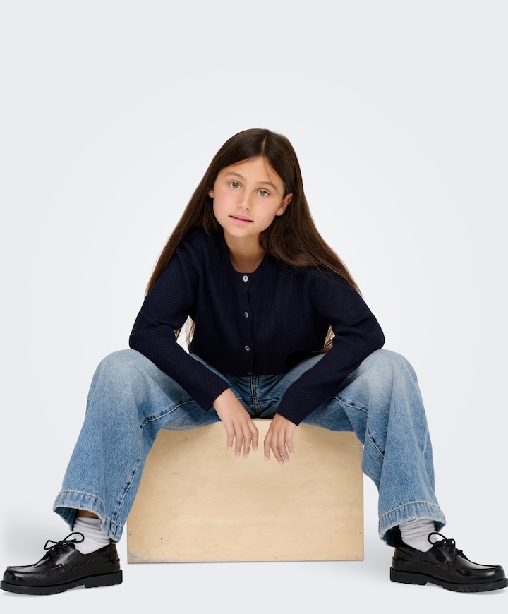 KOGBROOME HW WIDE DNM TAI meisjes jeans blauw