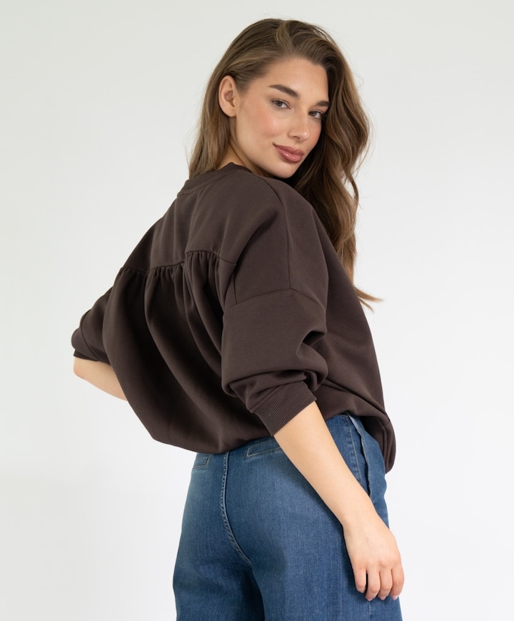 Dames sweater bruin
