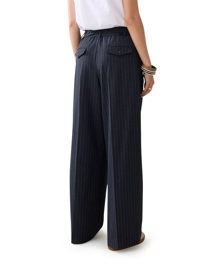 Wide Pinstripe broek blauw