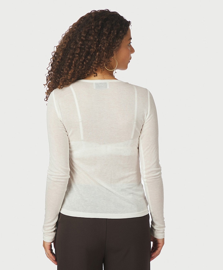 Dames longsleeve wit