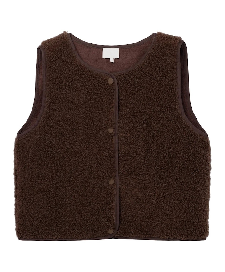 Meisjes bodywarmer bruin