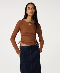 Dames longsleeve brique