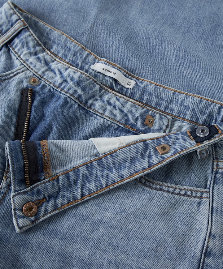 NKFBELLA X-WIDE CLOSURE JEANS 8181- meisjes jeans blauw