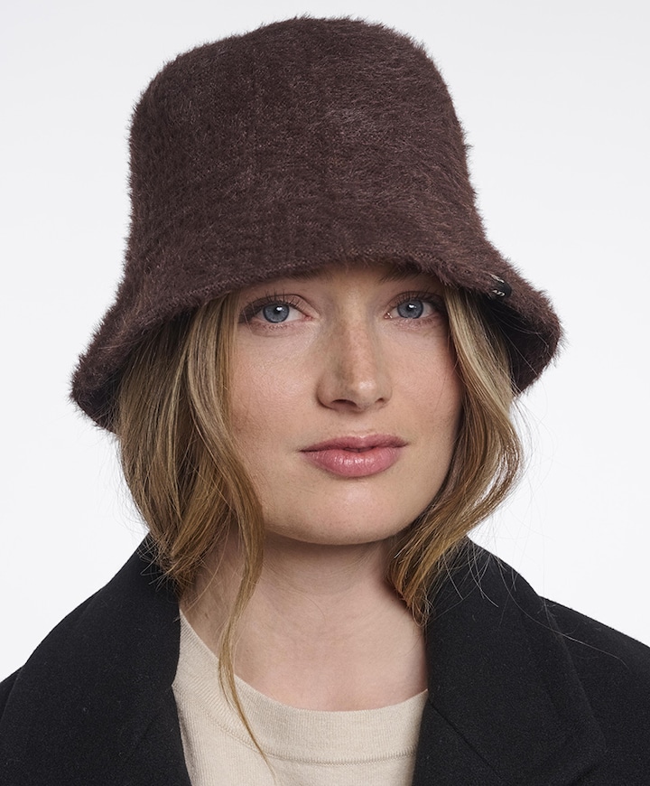 Dames bucket hat bruin