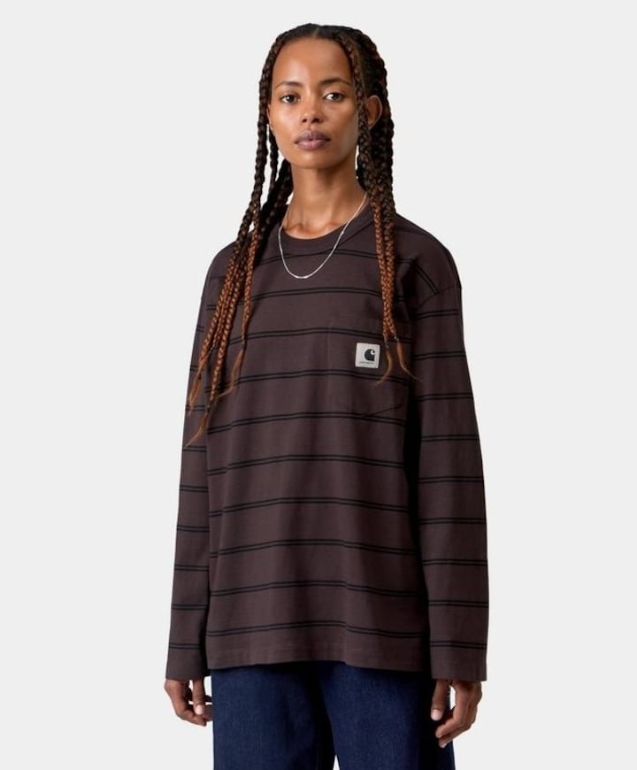 Dames longsleeve bruin