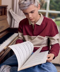 Jongens polo bordeaux