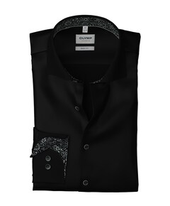 Heren overhemd lange mouw zwart
