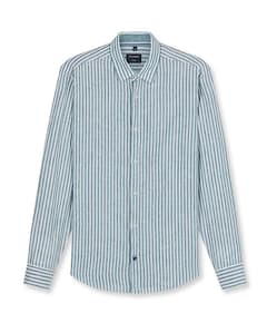 Heren overhemd lange mouw groen