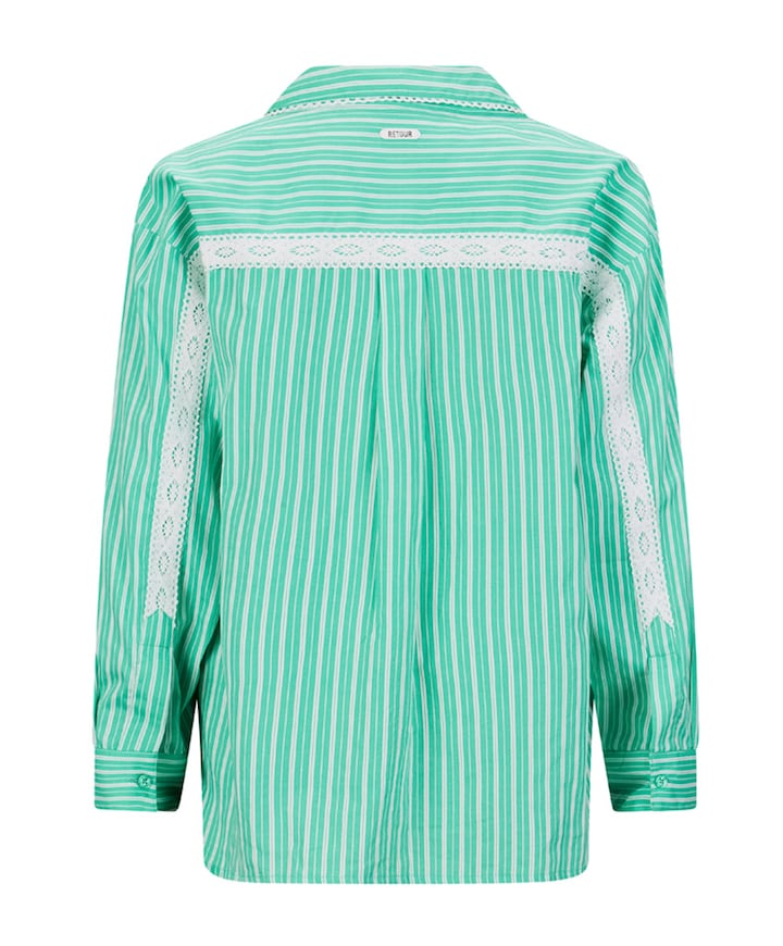 Meisjes blouse lange mouw groen