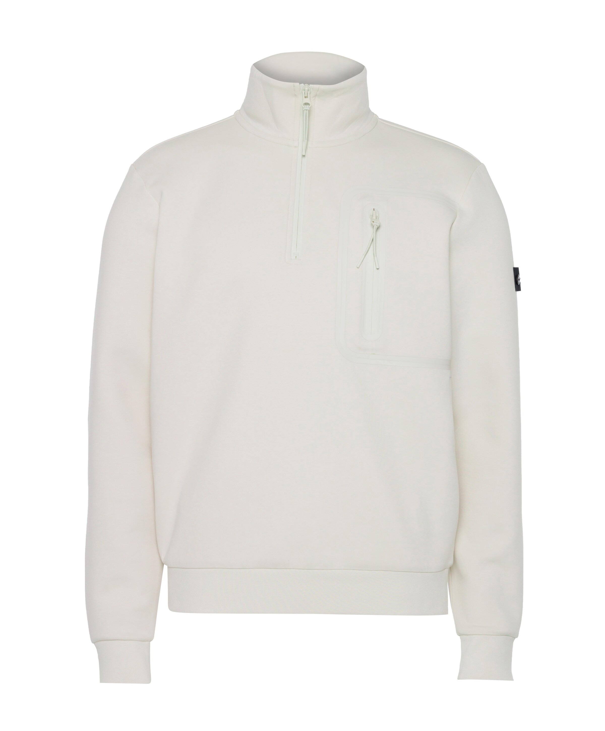 Heren trui met rits beige