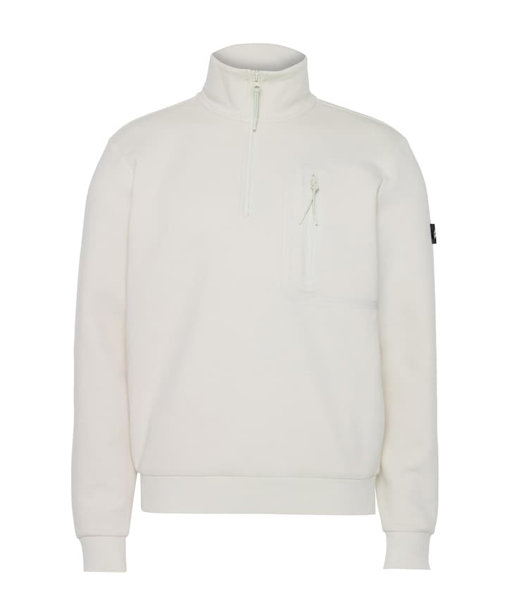 Heren trui met rits beige