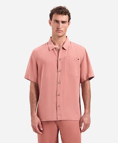 Heren overhemd korte mouw roze