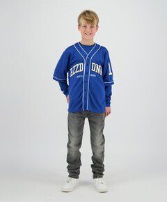 Jongens overhemd korte mouw blauw