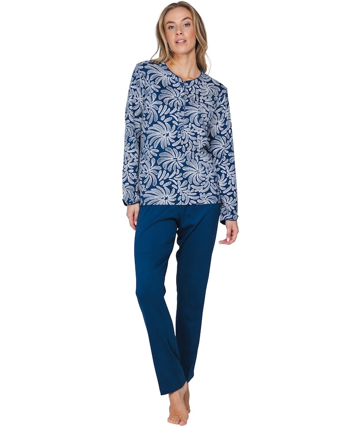 Dames pyjamaset blauw