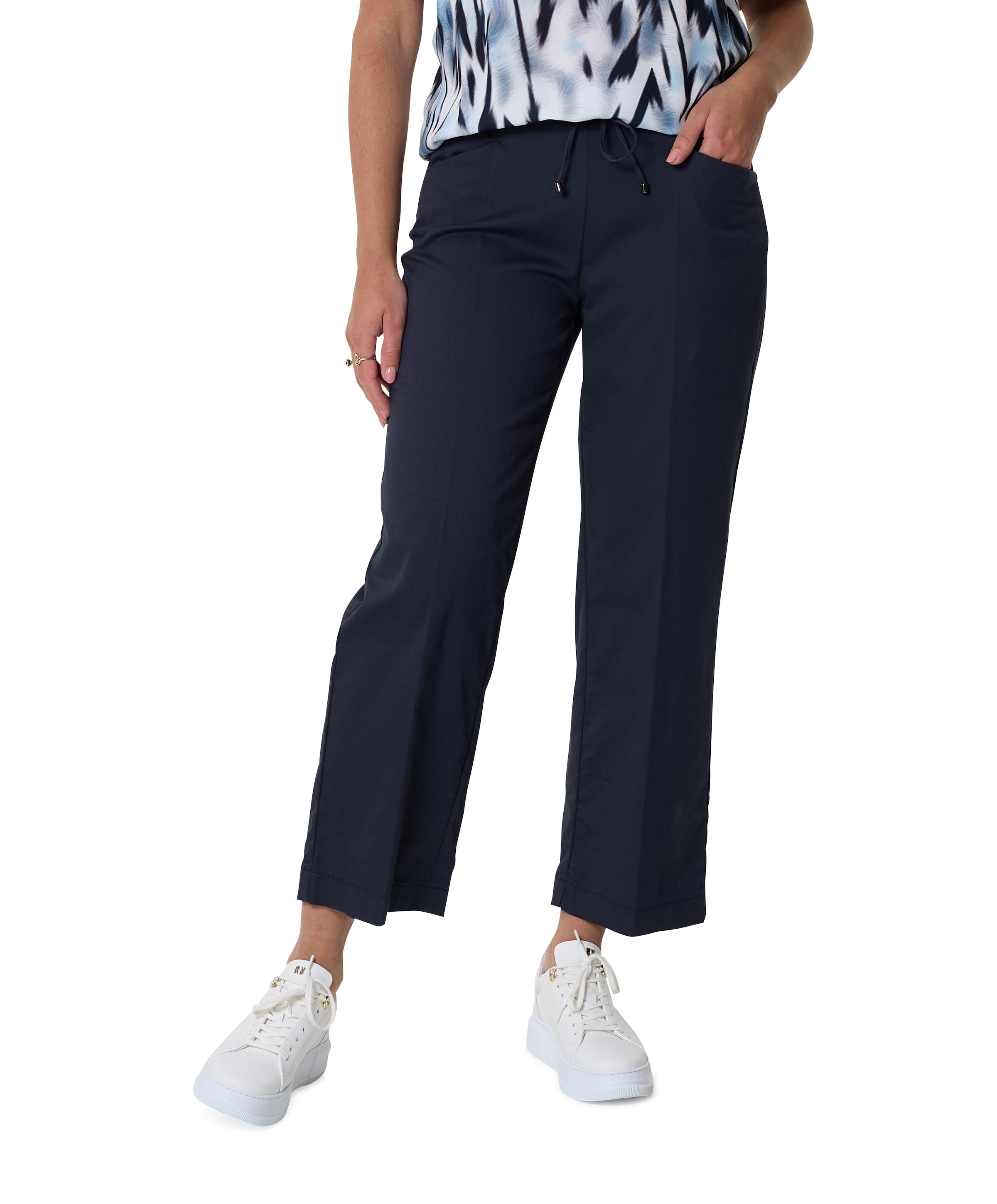 Sue Wide 7/8 dames broek blauw